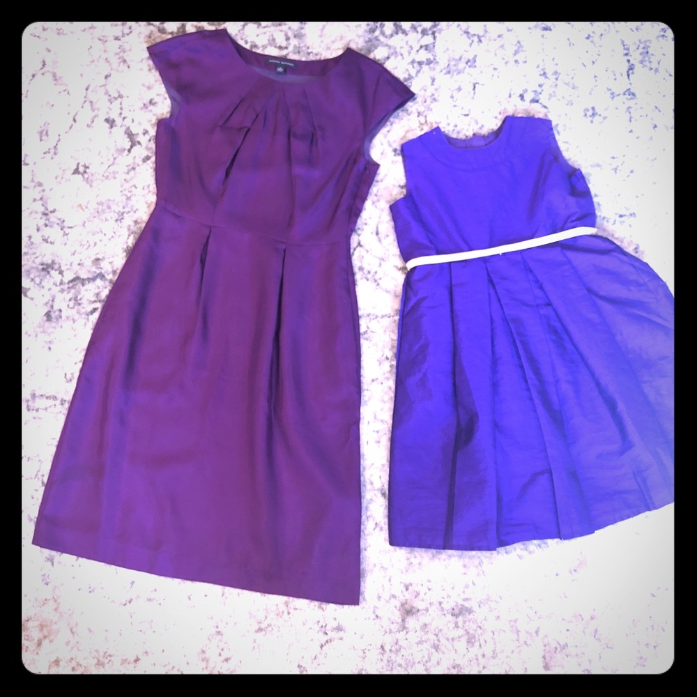 Mommy & Me Purple Silk and Satin Dresses!!